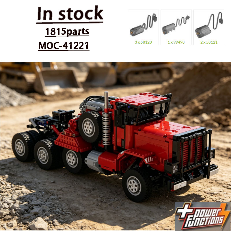 Heavy Equipment Certificate - MOC-41221M911Red Edition Transportwagen voor zwaar materieel