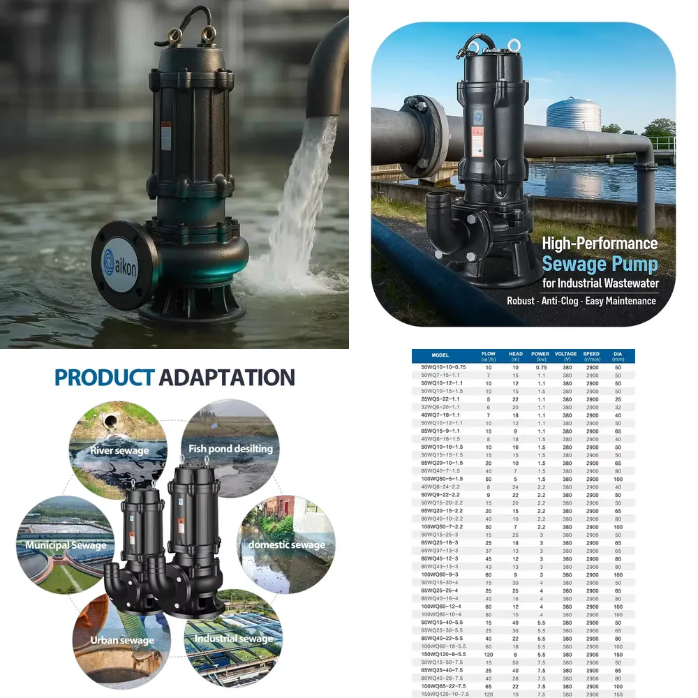 Submersible Pump Sewage - 5 0,75 kW Dompelpomp voor afvalwater,