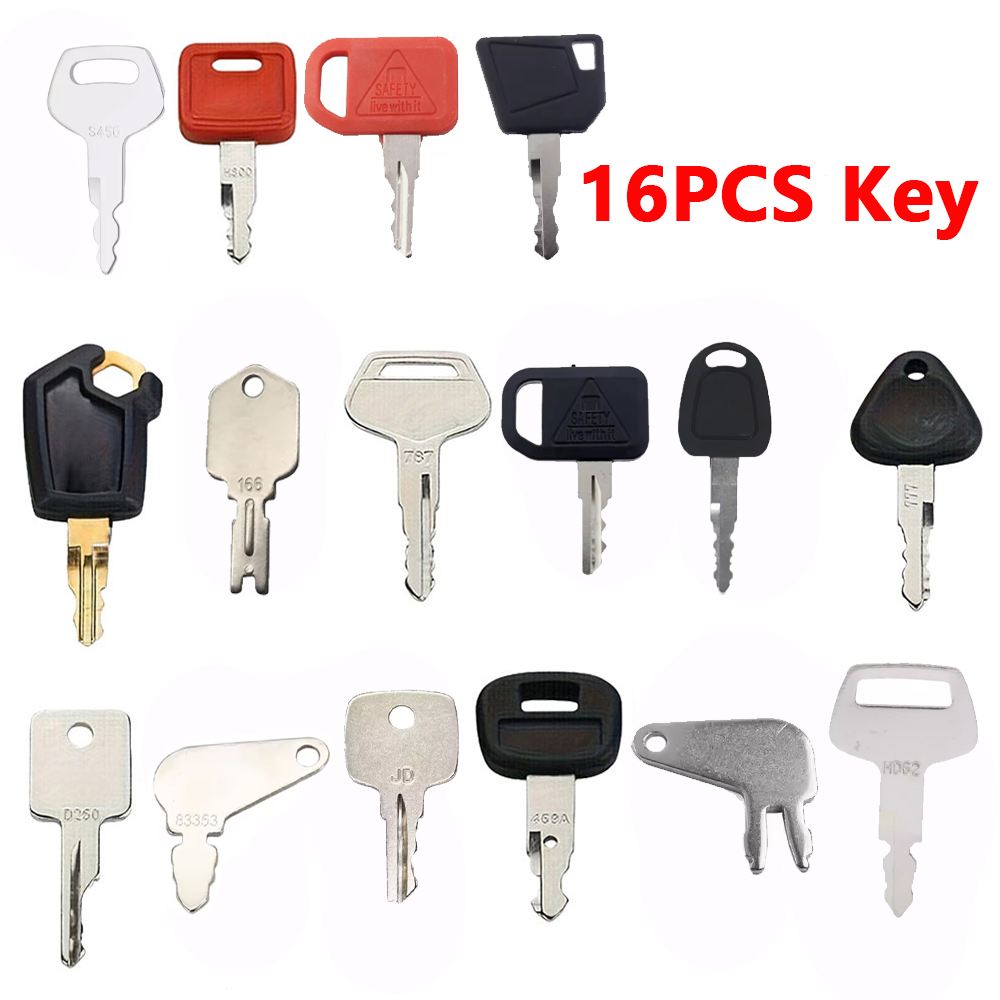 Heavy Equipment Key Set - 16-delige sleutelset voor zwaar materieel voor