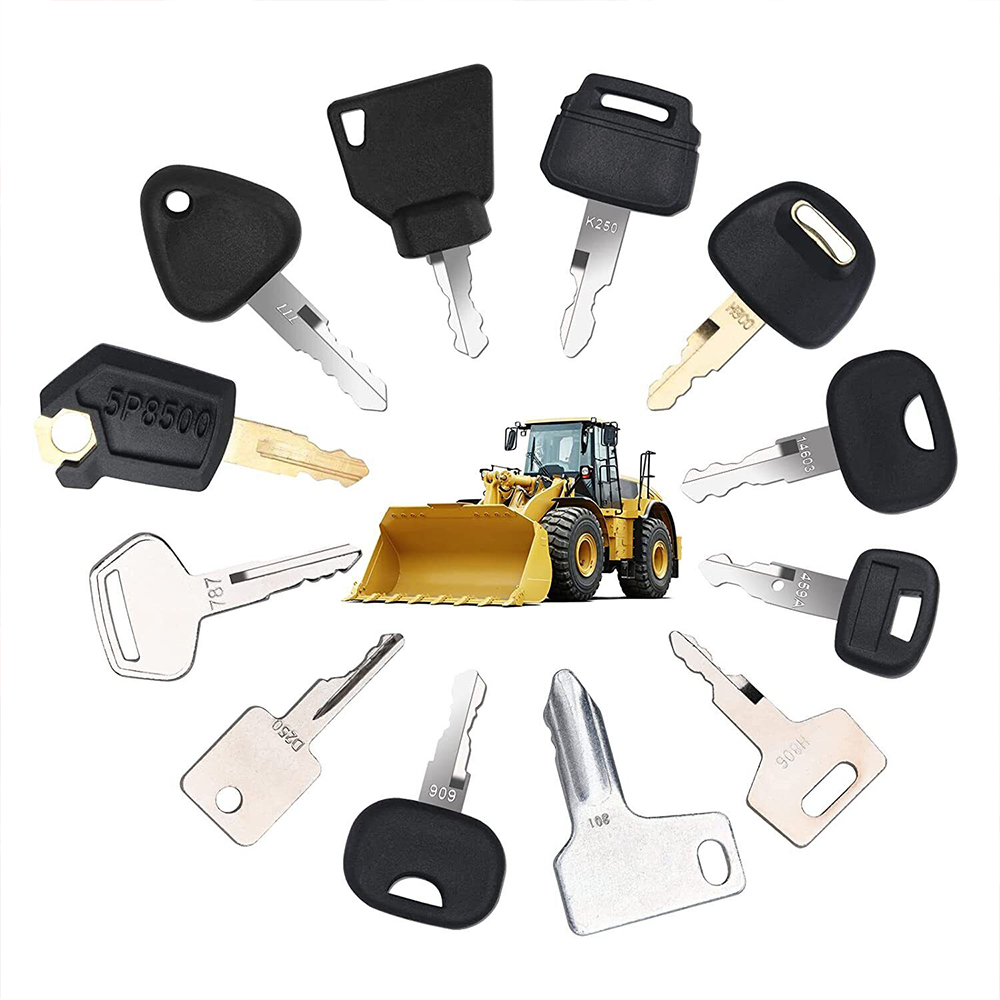 Heavy Equipment Key Set - 12 Stuks Zware Apparatuur Bouw Contactsleutel