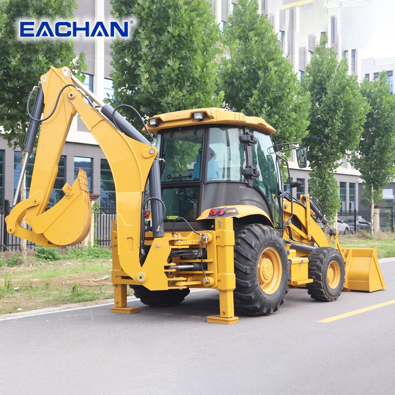 Tractor Backhoe - EACHAN Diesel 4-wiel graafmachine, landbouwgraafmachine, graafmachine,